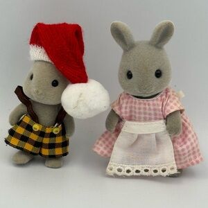 Vintage Sylvanian Families Babblebrook Rabbit‎ Mom Baby Calico Critters